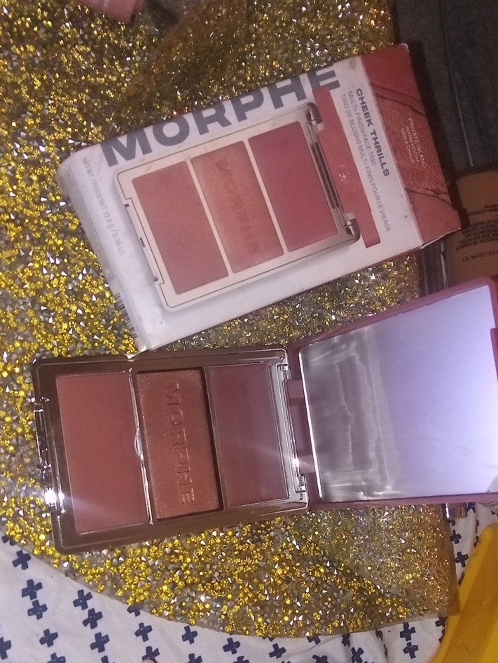 Morphe Cheek Trio Blush Palette - Peach, Rose, Bronze